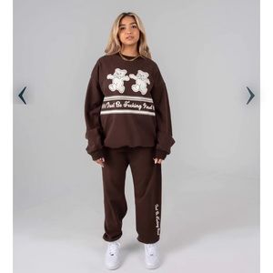 Mayfair just be kind brown sweatpants